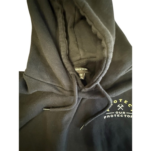 Brixton x Coors Protector II Hoodie Men's Black Sweatshirt Pullover Size M - Picture 4 of 5